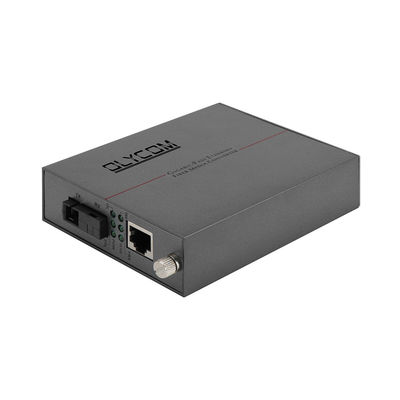 Conversor de Fibra de Mídia de Modo Único 1.25G Ethernet WDM Óptico Não Gerenciado 30W PoE
