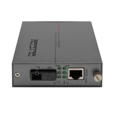 Conversor de Fibra de Mídia de Modo Único 1.25G Ethernet WDM Óptico Não Gerenciado 30W PoE