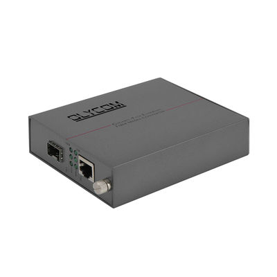 Conversor de mídia de Ethernet de fibra óptica não gerenciada de Gigabit SFP Slot DC5V montado em rack