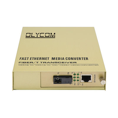 Conversor de mídia WDM 100Mbps Extensor de cobre de fibra montado no rack não gerenciado