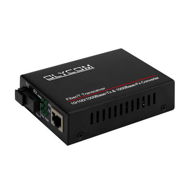 Conversor de mídia óptica WDM de fibra única Gigabit Não gerenciado 14-Slot Rack Montável 20KM