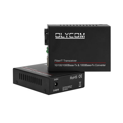 Conversor de mídia óptica WDM de fibra única Gigabit Não gerenciado 14-Slot Rack Montável 20KM
