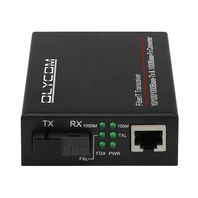 Conversor de mídia óptica WDM de fibra única Gigabit Não gerenciado 14-Slot Rack Montável 20KM