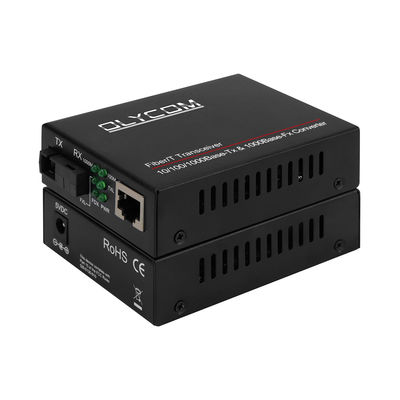 Conversor de mídia Gigabit PoE Singmode SC Fibra 20km 1310/1550nm DC48V Não gerenciado