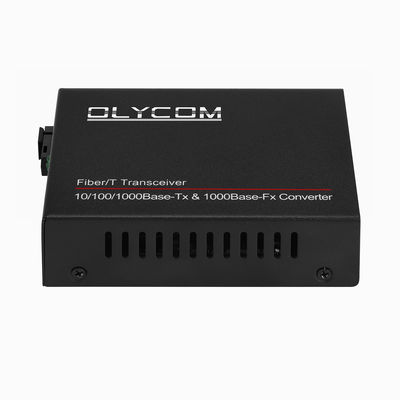 Gigabit Single Mode Media Converter PoE DC48V não gerenciado 1310/1550nm 20KM Fibra SC