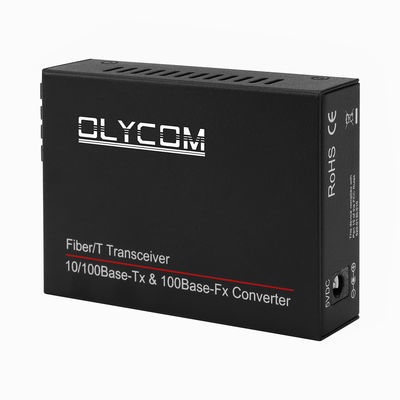 Conversor de Mídia Gigabit PoE 15,4W 30W Não Gerenciado PoE Ativo Duplex SM MM Fibra CE