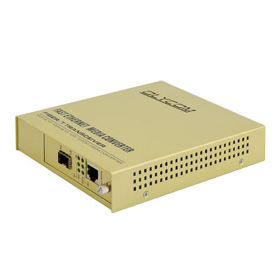 Conversor de mídia de fibra única SFP 10/100Mbps Entrada AC não gerenciada LFPT 2KM 20KM