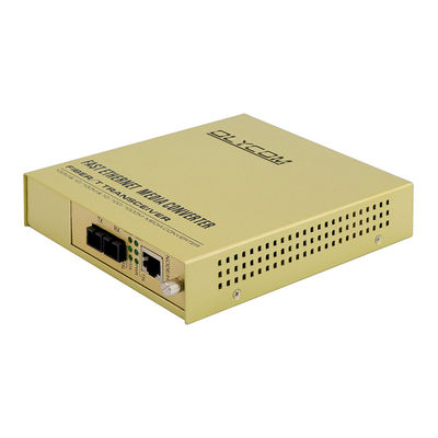 Conversor de mídia não gerenciado Gigabit AC Input 2-Core SingleMode SC Port 100KM Max