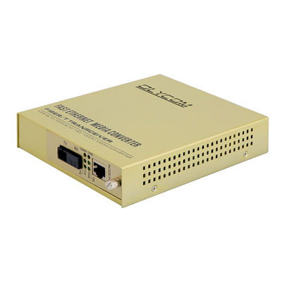 Conversor de mídia Ethernet de fibra óptica de núcleo único Não gerenciado 1310/1550nm 220V AC Input