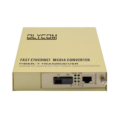 Conversor de mídia Ethernet de fibra óptica de núcleo único Não gerenciado 1310/1550nm 220V AC Input