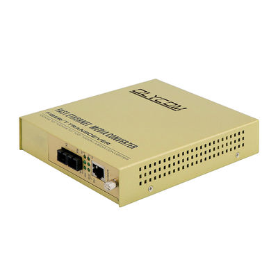 10/100Mbps Fibra Óptica Ethernet Convertidor de Mídia Não Gerenciado Fibra Dupla 220V Entrada AC