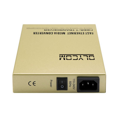 10/100Mbps Fibra Óptica Ethernet Convertidor de Mídia Não Gerenciado Fibra Dupla 220V Entrada AC