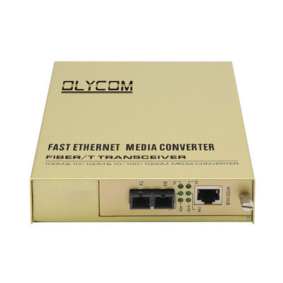 10/100Mbps Fibra Óptica Ethernet Convertidor de Mídia Não Gerenciado Fibra Dupla 220V Entrada AC
