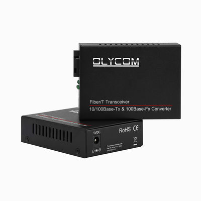 WDM Fast Ethernet Media Converter LFPT Fibra Óptica não gerenciada 20KM SC Port CE