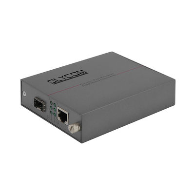 SFP Fibra Óptica Ethernet Media Converter Megabit Mountable Rack Unmanaged LFPT DC5V
