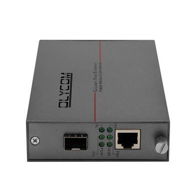 SFP Fibra Óptica Ethernet Media Converter Megabit Mountable Rack Unmanaged LFPT DC5V