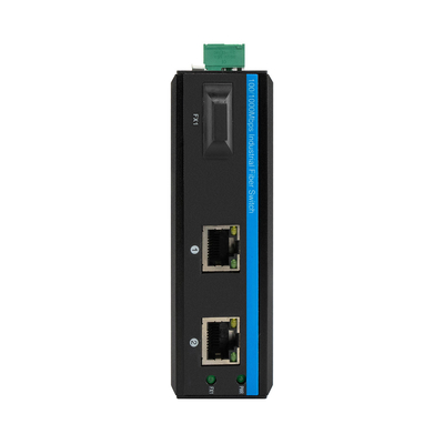 POE SC Connector Dual Fiber Industrial Switch Hub com 2 portas RJ45 Switch de rede