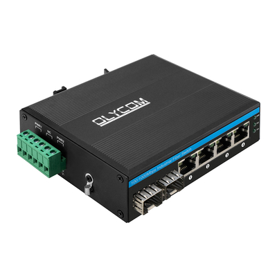 6 Portos Industrial Ethernet Switch Gigabit Network 100/1000M Fibra SFP Chip Realtek não gerenciado