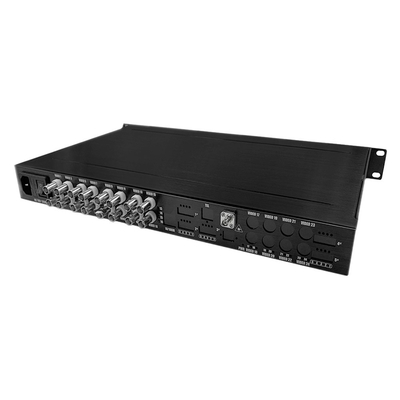 16 portas AHD CVI TVI CVBS Vídeo para conversor de fibra HD 1080P CCTV Monitoramento AC220V