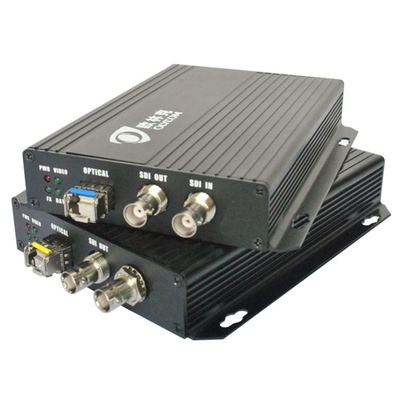 Transmissor ótico e receptor do vídeo do porto 3G-SDI de BNC com 2 o entalhe da saída DC12V SFP do SDI
