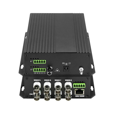 8 portas CCTV Vídeo Áudio Ethernet Contato Seco Fibra Media Converter Bidi D5V2A
