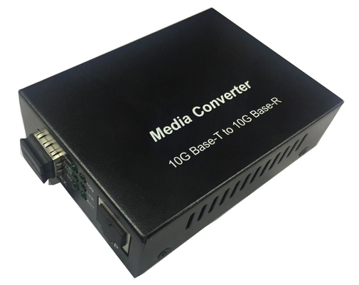 1000M 2.5G 5G 10G RJ45 SFP+ Media Converter 12VDC Velocidade de detecção automática não gerenciada