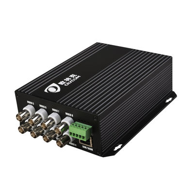 Conversor de mídia de fibra de vídeo de 8 portas 10/100Mbps Ethernet RS485 Dados DC12V Standalone