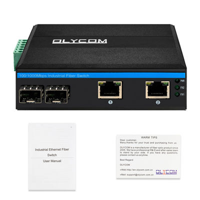4 portas Gigabit Ethernet Switch não gerenciadas Casas endurecidas SFP Slots IP40 DC24V