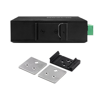 Mini Switch Gigabit Industrial de Fibra SFP de 5 Portas Não Gerenciado Trilho DIN DC12V