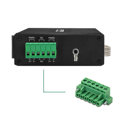 Interruptor industrial da fibra do gigabit da rede 2 portuária de 20KM com o 1 conector do LC exterior